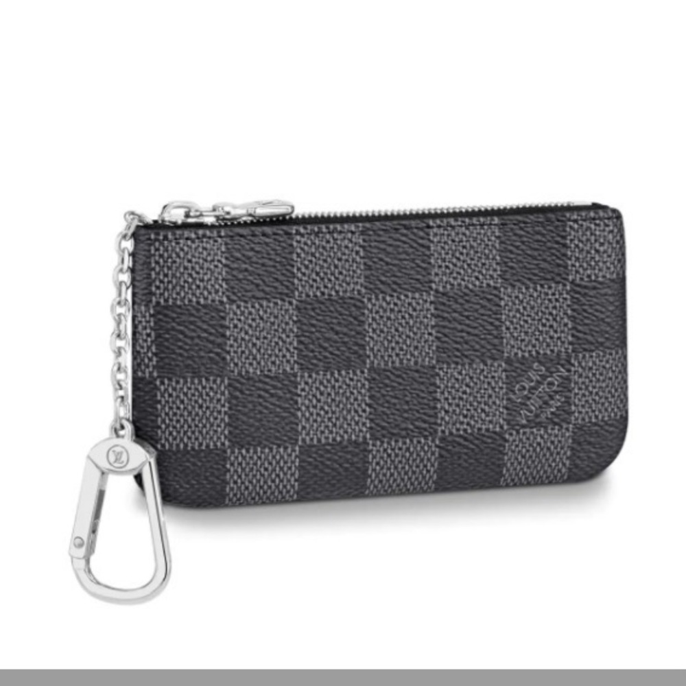 Louis Vuitton Black and Gray Damier Graphite Key & Card Holder